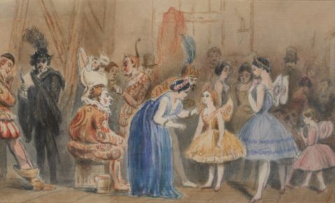 École du début du XXe siècle Bal costumé