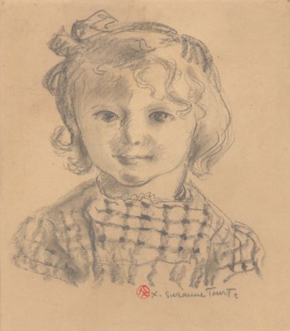 Suzanne Tourte (1904-1979) Portrait de jeune fille