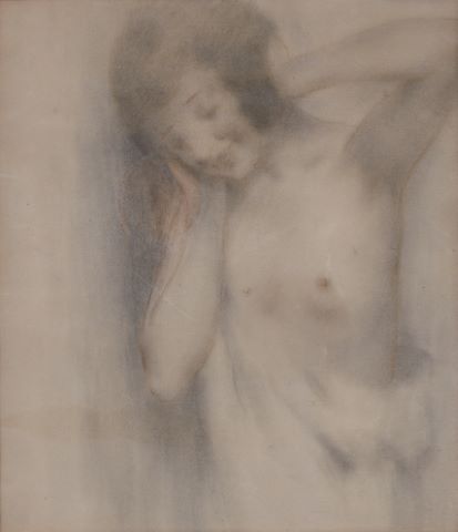 Lucien Boulier (1882-1963) Modèle nu debout
