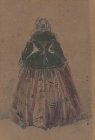 Paul Gavarni (1804-1866) Femme de dos