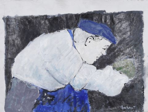 René Galant (1914-1997) Homme au béret