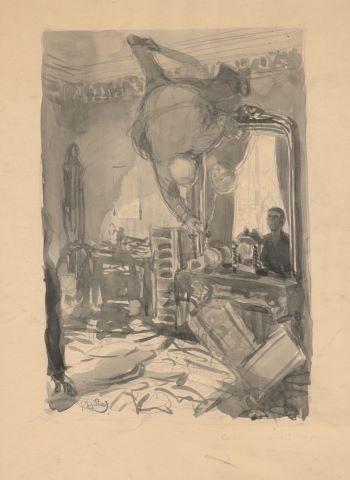 La Vérité concernant Pyecraft, illustration d’une nouvelle de H.G. Wells…