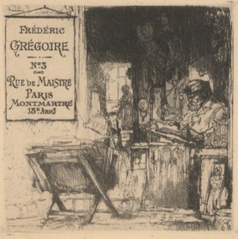 Carte de visite de Frédéric Grégoire, n°3 rue de Maistre…
