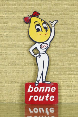 Plaque publicitaire Esso goutte d'huile