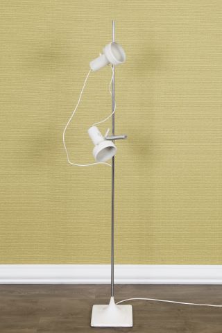 Lampadaire deux diffuseurs orientables à hauteur ajustable