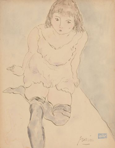 Jules Pascin (1885-1930) Jeune femme assise