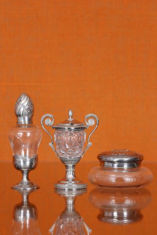 Ensemble en cristal et argent