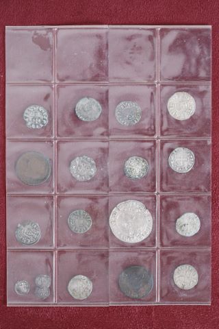 Lot de 18 monnaies féodales françaises
