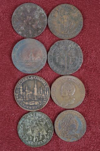 Lot de 8 jetons de Lorraine