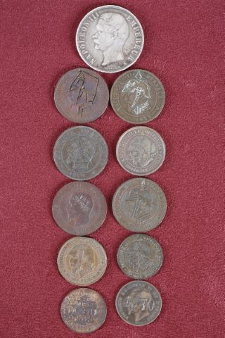 Lot de 11 monnaies satiriques
