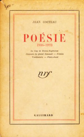 Jean Cocteau (1889-1963) Poésie 1916-1923