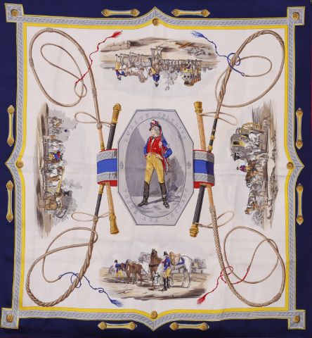 Hermès Paris Carré, modèle Poste aux lettres