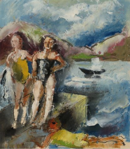 Charles George Dufresne (1876-1938) Scène de plage