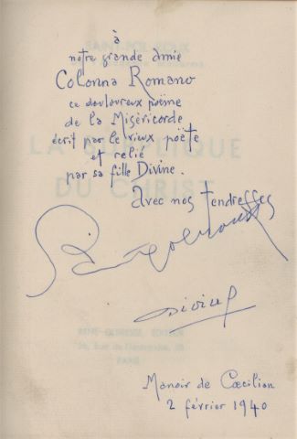 La Supplique du Christ et plusieurs pages autographes