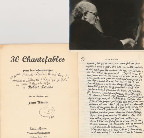 Jean Wiener (1896-1982) Plusieurs pages...