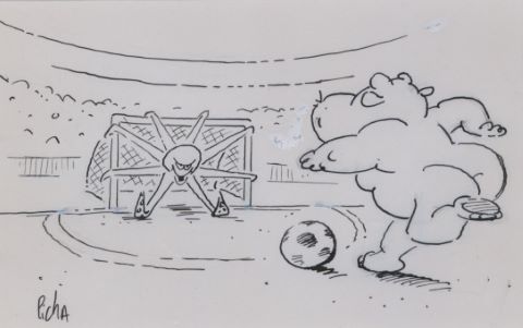 Picha (né en 1942) Zoocup, Le Tir au but