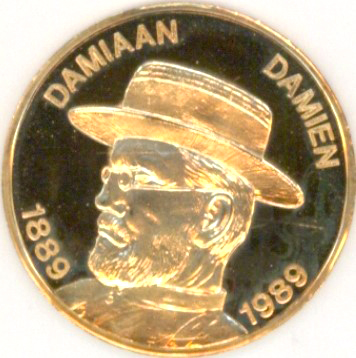 Frère Damien, Médaille commémorative