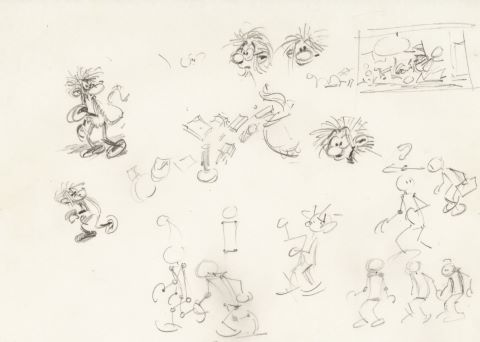 André Franquin (1924-1997) Les Tifous - études