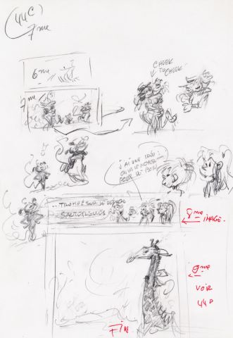 André Franquin (1924-1997) Fordlandia - études...