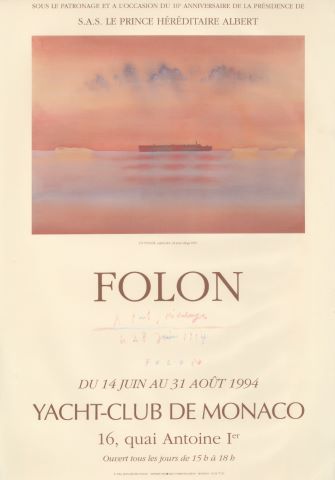 Affiche d’une exposition au Yacht-Club de Monaco