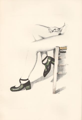 Jambes de femme (version verte)