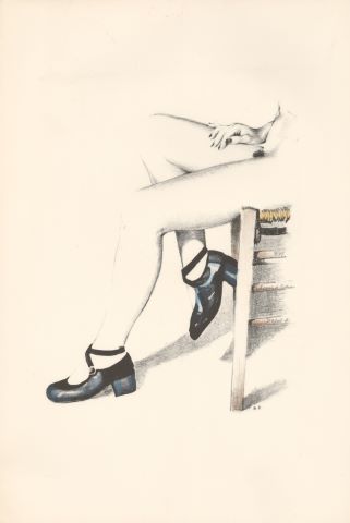 Jambes de femme (version bleue)