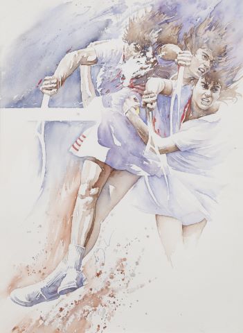 Claude Le Boul (né en 1947) Joueuse de tennis
