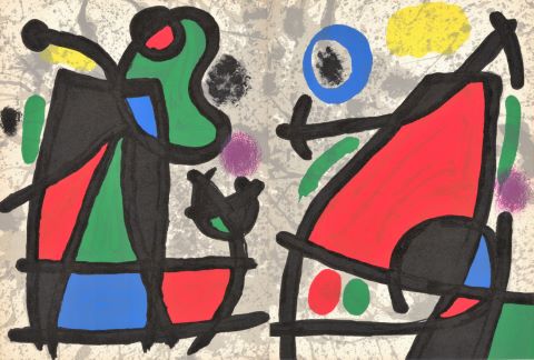 Joan Miró (1893-1983) Composition pour Derrière...