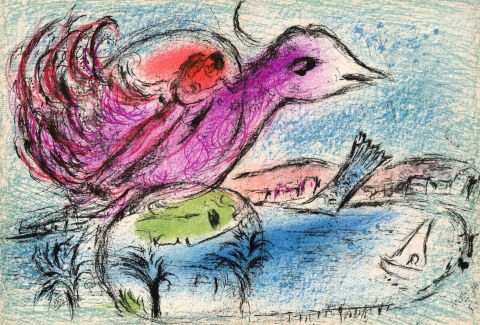 Marc Chagall (1887-1985) Derrière le miroir n°132