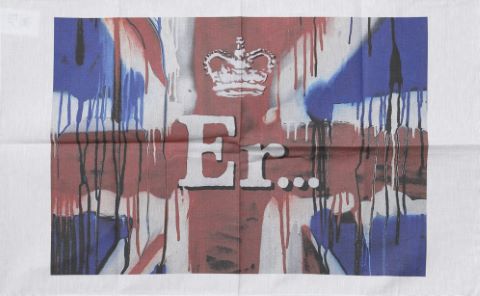 Banksy (né en 1974) Er..., Jubilee Union Jack Tea...