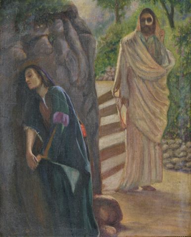 Attribué à Harold Copping (1863-1932) Jésus...