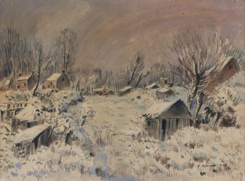 Albert Copieux (1885-1956) Paysage de neige