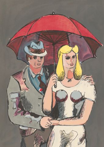 Les Amoureux au parapluie