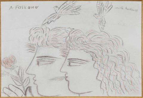 Alecos Fassianos (né en 1935) Couple heureux