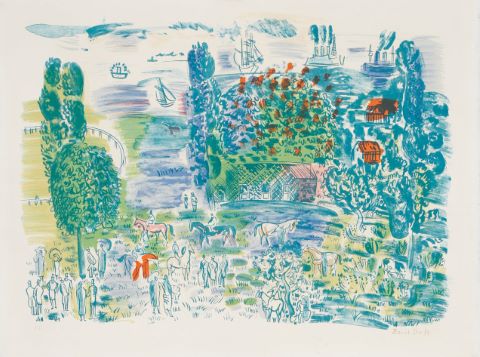 Raoul Dufy (1877-1953) Avant les courses,...