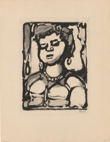 Georges Rouault (1871-1958) Courtisane aux yeux...
