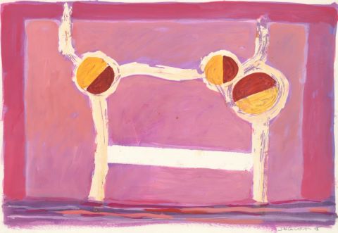 Compositions sur fond rose [2 œuvres]