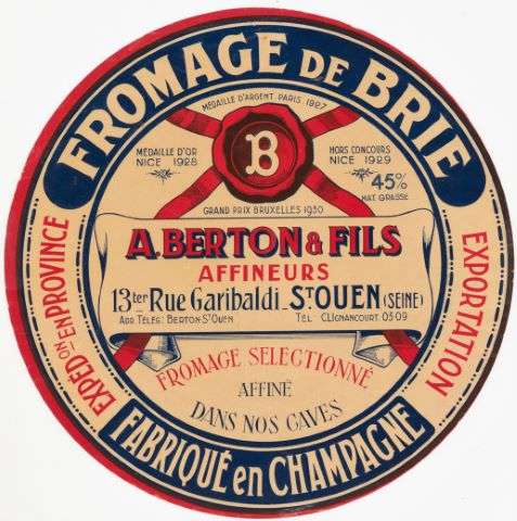 Fromage de Brie A. Berton & fils, support...