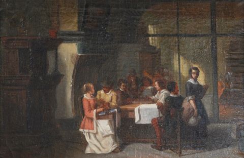 École hollandaise du XIXe siècle La Partie de dés