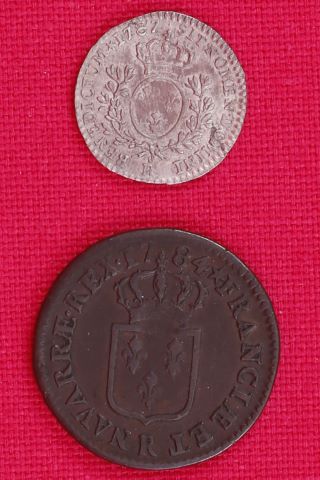 Lot de 2 monnaies de Louis XVI (1774-1792)