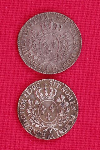 Lot de 2 monnaies de Louis XVI (1774-1792)