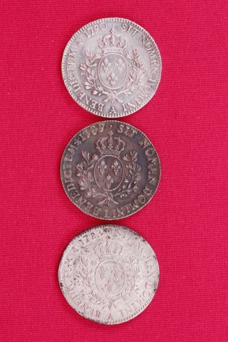 Lot de 3 monnaies de Louis XVI (1774-1792)