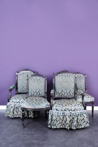 Paire de fauteuils + 4 chaises