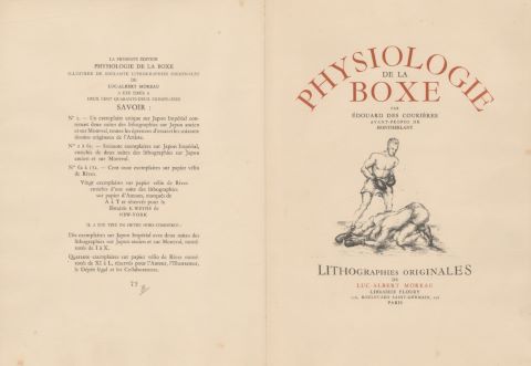 DES COURRIÈRES (Édouard). Physiologie de la boxe