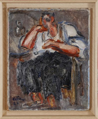 Homme accoudé & Portrait de femme (recto/verso)