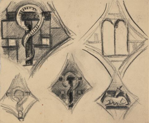 École française circa 1930 Ensemble de dessins