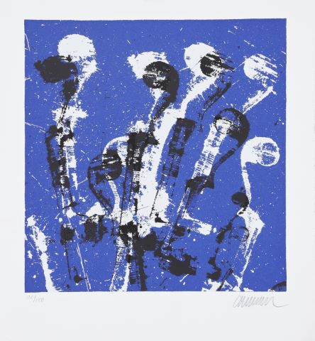 Arman (1928-2005) Manches de violons bleus