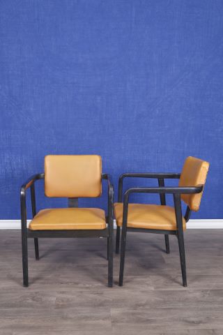 George Nelson (1908-1986) Paire de fauteuils