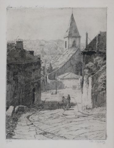 Charles Heyman (1881-1915) Vue de village