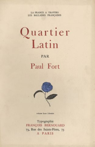 Paul Fort Quartier Latin - Exemplaire de Monsieur...